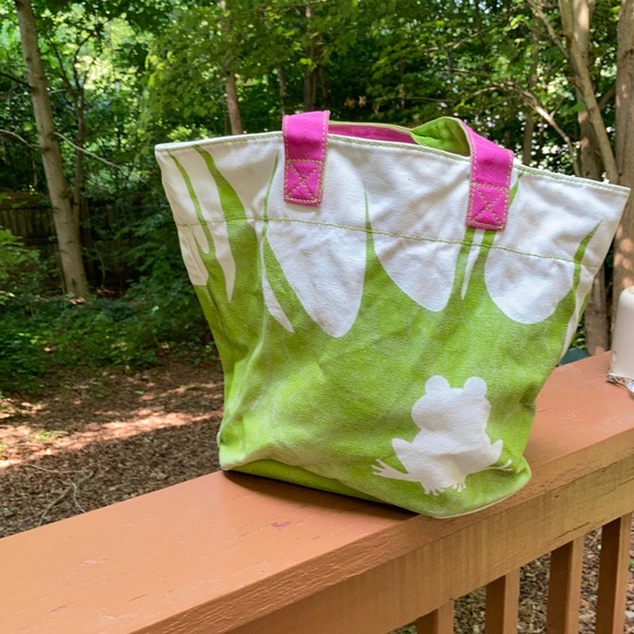 Barnes & Noble Handbags - Barnes & Noble frog and dragonfly bag.